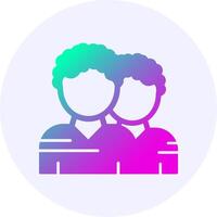 Team Gradient Circle Icon vector