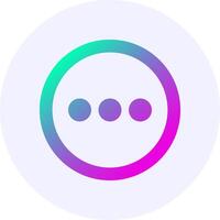 Three Dot More Icon Minimal Gradient Style vector