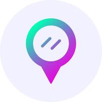 Location Pin Gradient Circle Icon vector