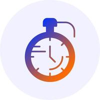 Stopwatch Gradient Icon Design vector