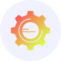 Settings Icon Minimal Gradient Style vector