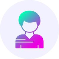 User Icon Minimal Gradient Style vector