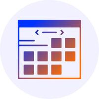 Calendar Gradient Icon Design vector
