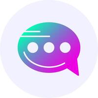 Chat Icon Minimal Gradient Style vector