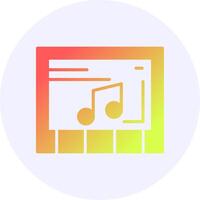 Music Icon Minimal Gradient Style vector