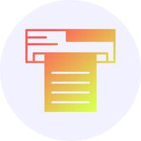 Print Icon Minimal Gradient Style vector