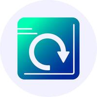 Redo Icon Minimal Gradient Style vector