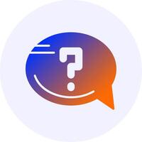 Help Gradient Icon Design vector