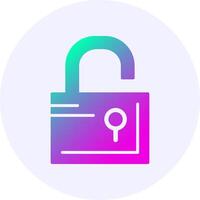 Unlock Gradient Icon Design vector