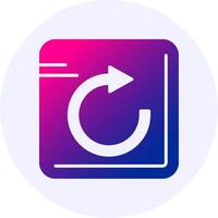 Undo Icon Minimal Gradient Style vector