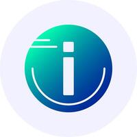 Info Gradient Icon Design vector