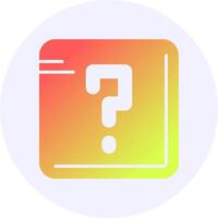 Question mark Gradient Icon Design vector