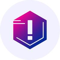 Warning Gradient Icon Design vector