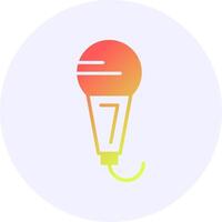 Microphone Icon Minimal Gradient Style vector