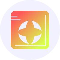 Globe Icon Minimal Gradient Style vector