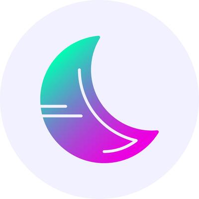 Moon Gradient Icon Design