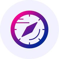 Compass Gradient Icon Design vector