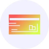 Credit card Icon Minimal Gradient Style vector