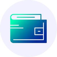 Wallet Gradient Icon Design vector