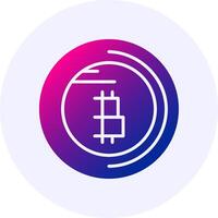 Bitcoin Gradient Icon Design vector