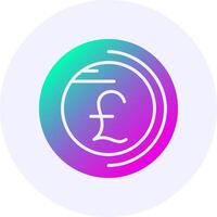 Pound sign Gradient Icon Design vector