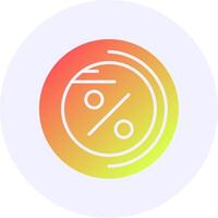 Percentage Gradient Icon Design vector