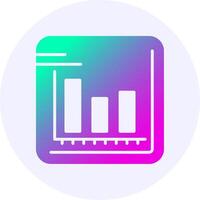 Chart Gradient Icon Design vector