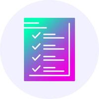 List Icon Minimal Gradient Style vector