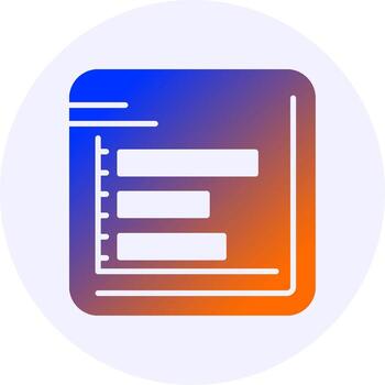 Bar chart Gradient Icon Design vector