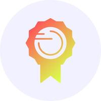 Medal Icon Minimal Gradient Style vector