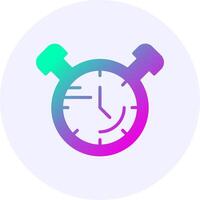Alarm clock Gradient Icon Design vector