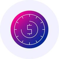 Time Icon Minimal Gradient Style vector