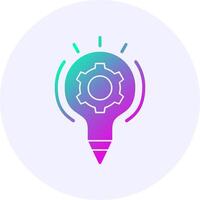 Creativity Icon Minimal Gradient Style vector