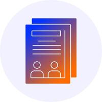 Collaboration Icon Minimal Gradient Style vector