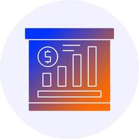 Profit Icon Minimal Gradient Style vector