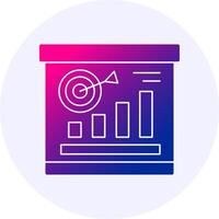 Mission Icon Minimal Gradient Style vector