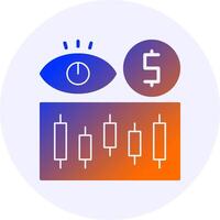 Vision Icon Minimal Gradient Style vector