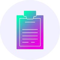Clipboard Icon Minimal Gradient Style vector