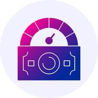 Credit score Icon Minimal Gradient Style vector