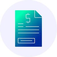 Document Icon Minimal Gradient Style Design vector