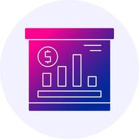 Loss Icon Minimal Gradient Style vector