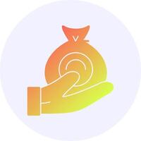 Investment Icon Minimal Gradient Style vector
