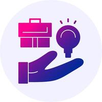 Idea Icon Minimal Gradient Style vector