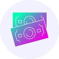 Banknote Icon Minimal Gradient Style vector