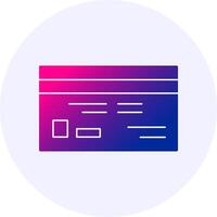 Credit card Icon Minimal Gradient Style Design vector