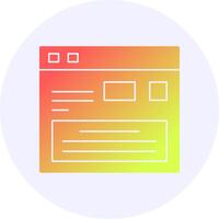 Monetize Platform Icon Minimal Gradient Style vector
