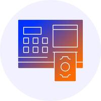 ATM Icon Minimal Gradient Style vector