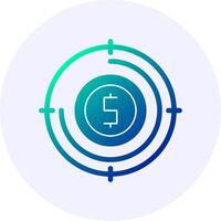 Target Icon Minimal Gradient Style vector