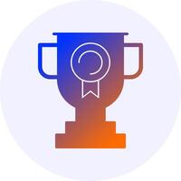 Trophy Icon Minimal Gradient Style vector