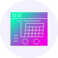 E-commerce Icon Minimal Gradient Style vector